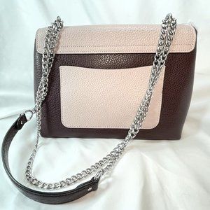 NEW Coach Tammie Shoulder Bag in Colorblock -Cranberry/Silver NWT